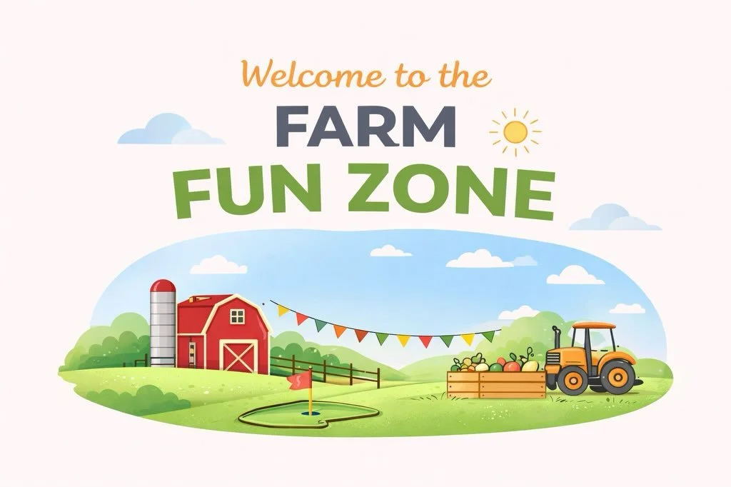 Okay, okay- you&rsquo;ve all been so patient about our updates for the 2026 season! 

One HUGE update we have is the opening of our farm fun zone! 
⛳️ 6 hole mini golf
🧗&zwj;♀️ rock climbing wall 

The farm fun zone is located directly behind the wo