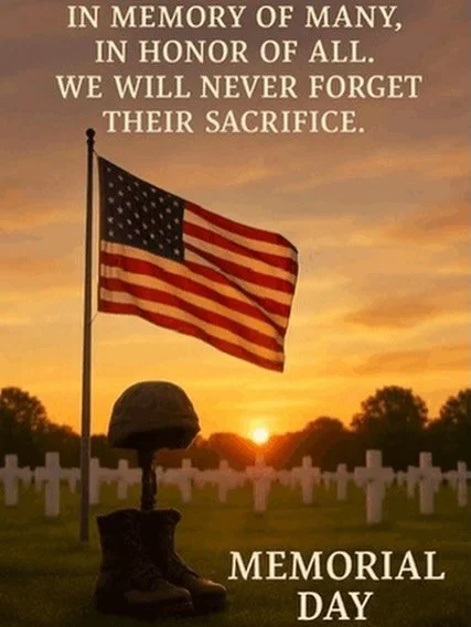 Today, we pause to remember and honor the brave men and women who gave their lives in service to our country. Their sacrifice is the reason we are able to enjoy moments of peace, freedom, family, and community.

As we spend this Memorial Day surround