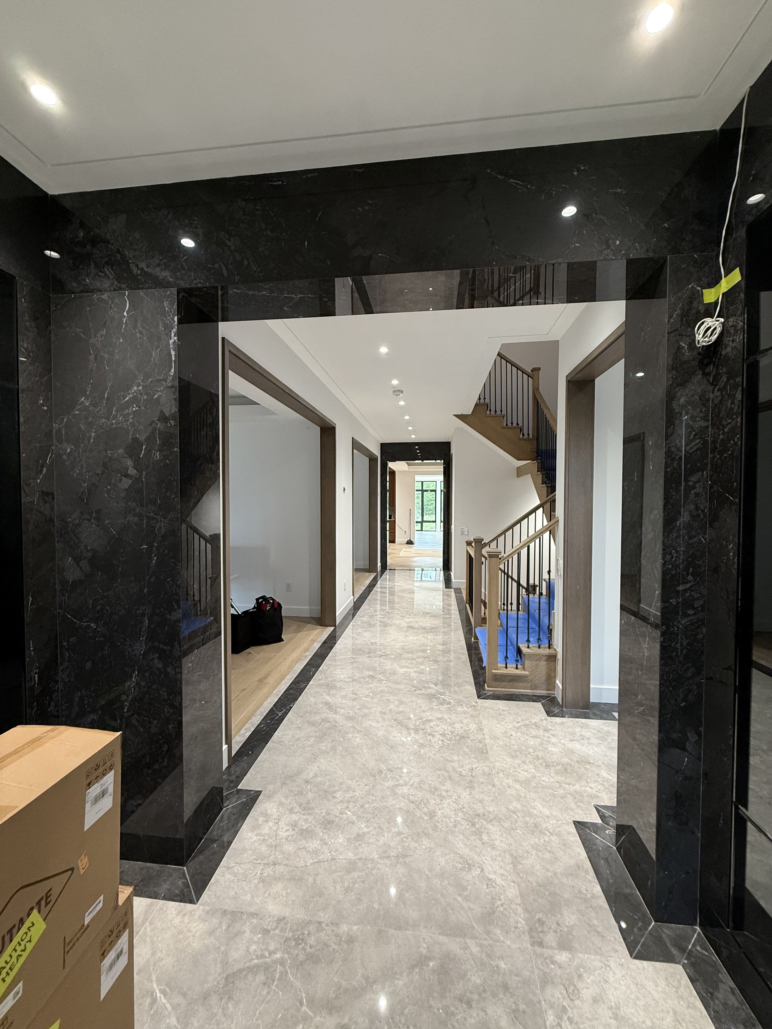 Custom home renovation tile installation