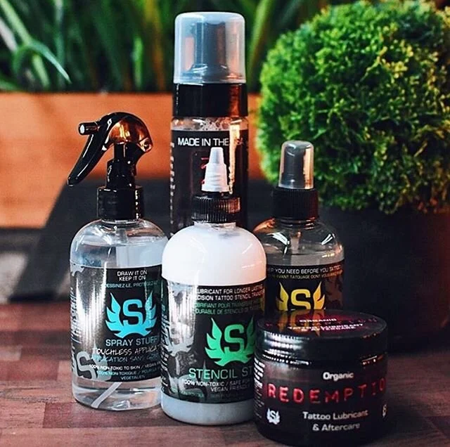 #redemptiontattoocare and @stencilstuff products are all available at www.tattoostuff.com #stencilstuff #skincare #organic #redemptiontattoocare #balm #tattoocare