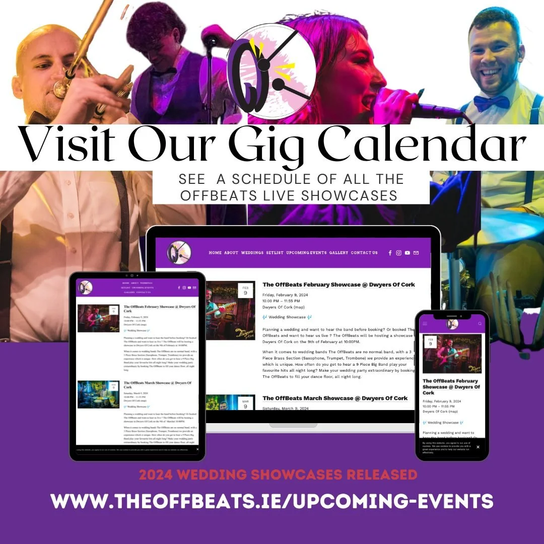 🎷🎺 2024 Public Showcase Calendar Released! 🎷🎺

Make sure you check out the 2024 Gig Calendar on our website to keep up to date with all of our Live Public Showcases around the country.

https://www.theoffbeats.ie/upcoming-events

#theoffbeatsirl 