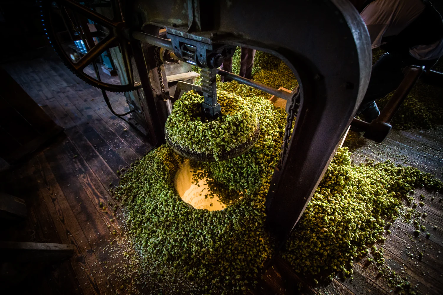 Larkins uses traditional methods for processing it's hops in the farm's ...