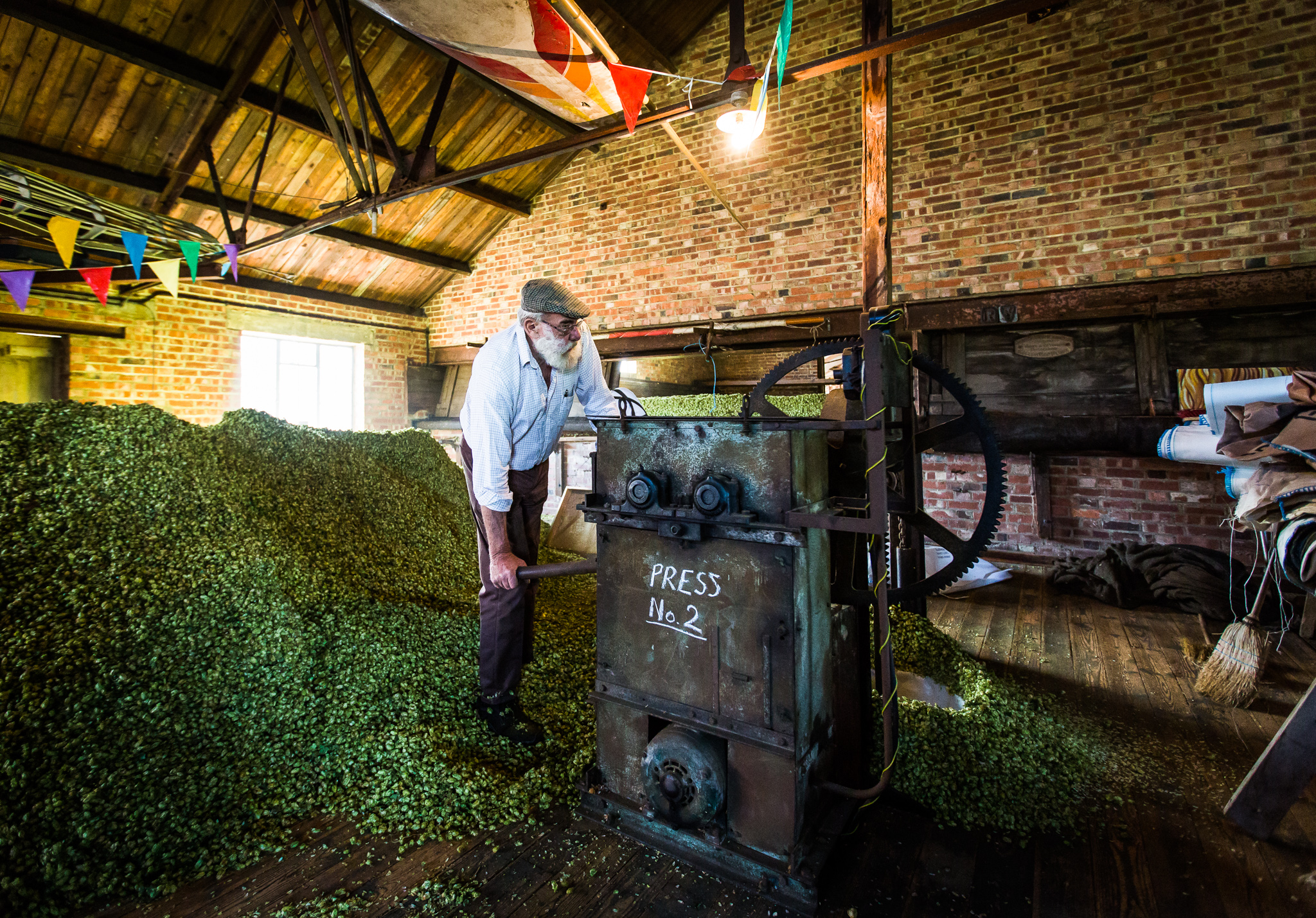 Larkins uses traditional methods for processing it's hops in the farm's ...