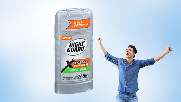 Right Guard Xtreme Defense 5 Solid Fresh Blast 2.1 oz