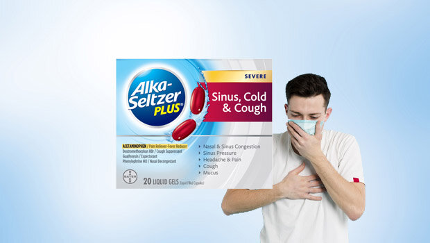 Alka Seltzer Plus Severe Sinus Cold and Cough Liquid Gels, 20ct