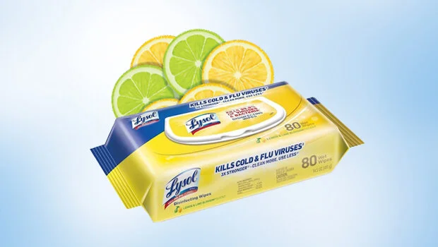 Lysol Disinfecting Wipes Flatpack Lemon Lime Blossom 80 CT