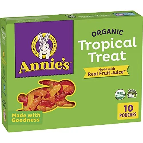Organic Bunny Fruit Snacks, Tropical Treat, 7 Oz.jpg
