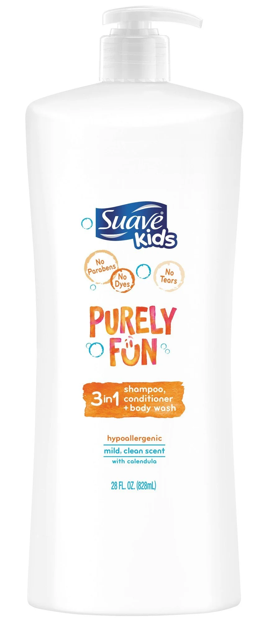 Suave Kids 3-in-1 Shampoo Conditioner Body Wash Purely Fun 28 Oz.jpg