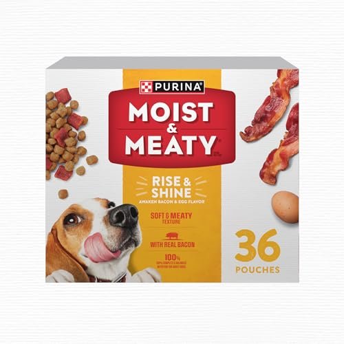 Purina Moist and Meaty Rise and Shine Awaken Bacon and Egg Flavor Soft Dog Food Pouches - 36 Ct. Box.jpg