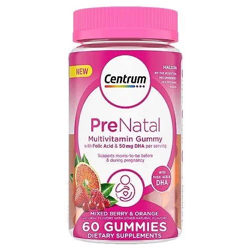 Centrum DHA And Folic Acid Prenatal Multivitamin Gummies - Mixed Berry Orange - 60ct.jpeg
