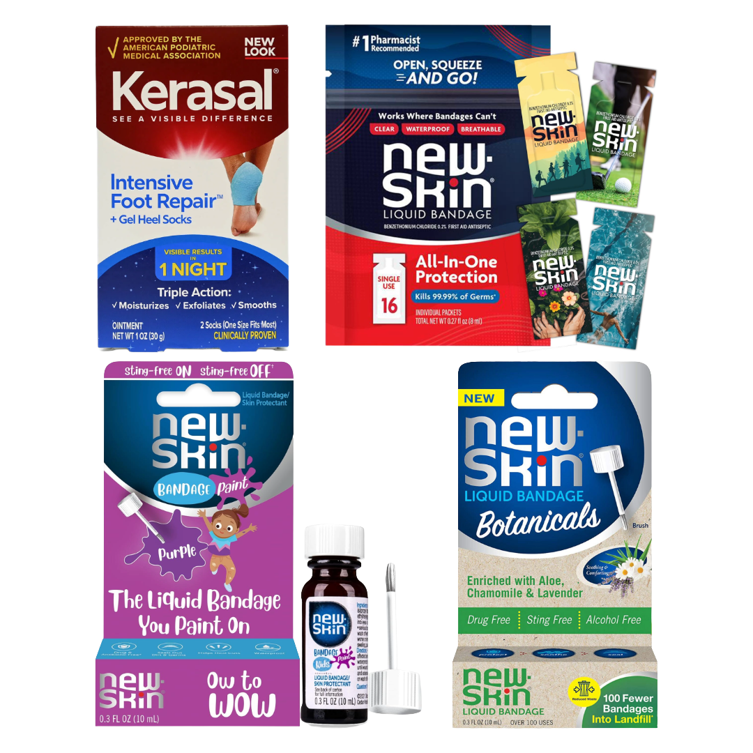 Liquid Bandage and Foot Repair Treatments from New-Skin and Kerasal