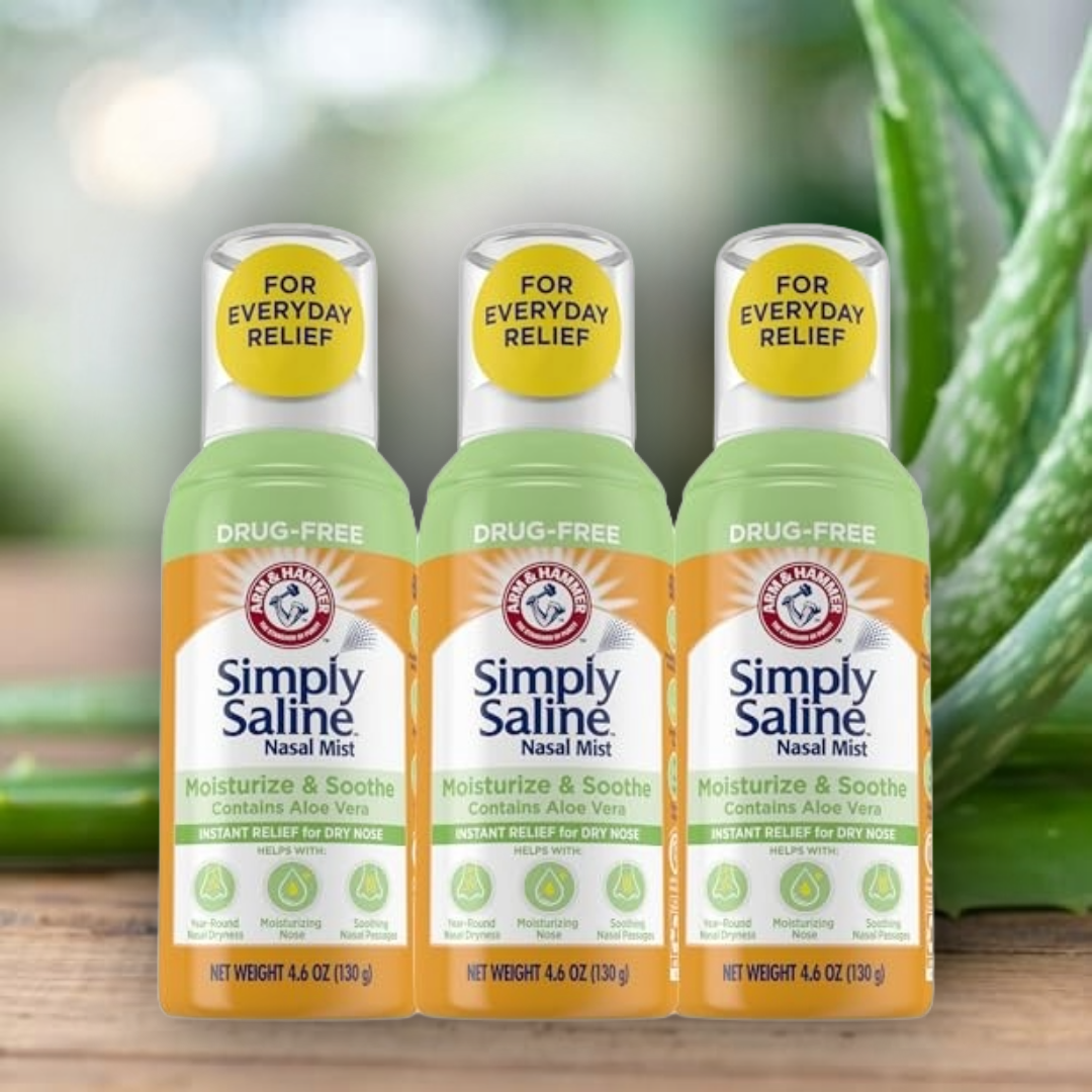Nasal Moisturizing Spray with Aloe Vera from Church &amp; Dwight – Simply Saline Moisturize and Soothe