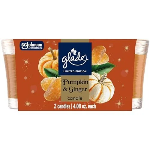 Glade® Candle Jar Christmas Holiday Pumpkin & Ginger 4.08oz. 2 Count.jpg