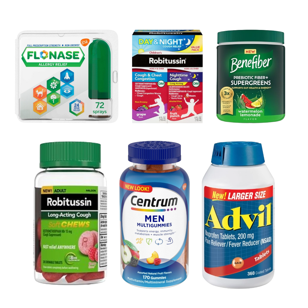 Wholesale OTC Health &amp; Wellness Assortment Featuring Advil, Flonase, Centrum, Robitussin, Theraflu and More
