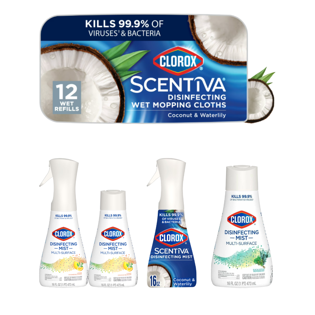 Disinfecting and Cleaning Solutions from Clorox Including Scentiva and Disinfecting Mist Refills