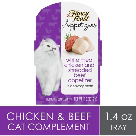 Fancy Feast Lickable Grain Free White Meat Chicken & Shredded Beef Appetizer Cat Food Topper, 1.1 Oz.jpg