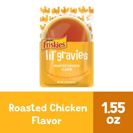Friskies 1.55 Oz Lil' Gravies Roasted Chicken Flavor Cat Food Lickable Cat Treats.jpg