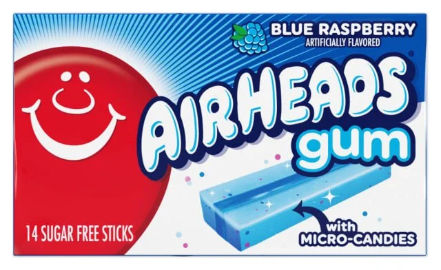 Airheads Sugar Free Chewing Gum Blue Raspberry 14 pc Single.jpg