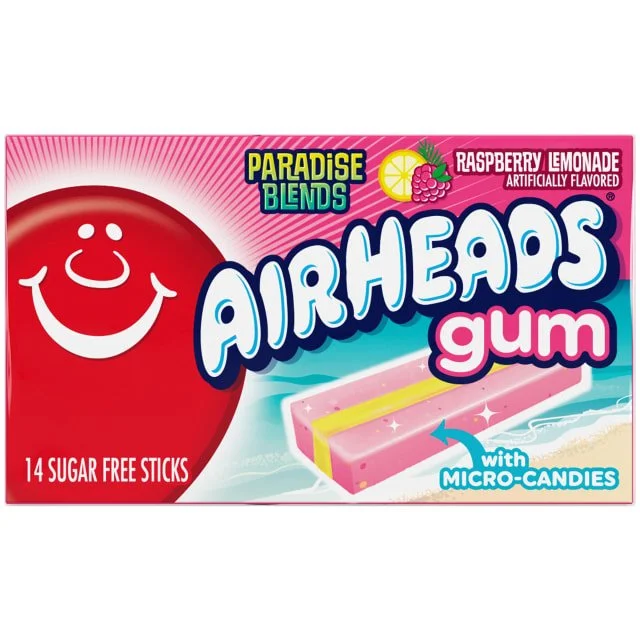 Airheads Sugar Free Chewing Gum Raspberry Lemonade 14 pc Single.jpg