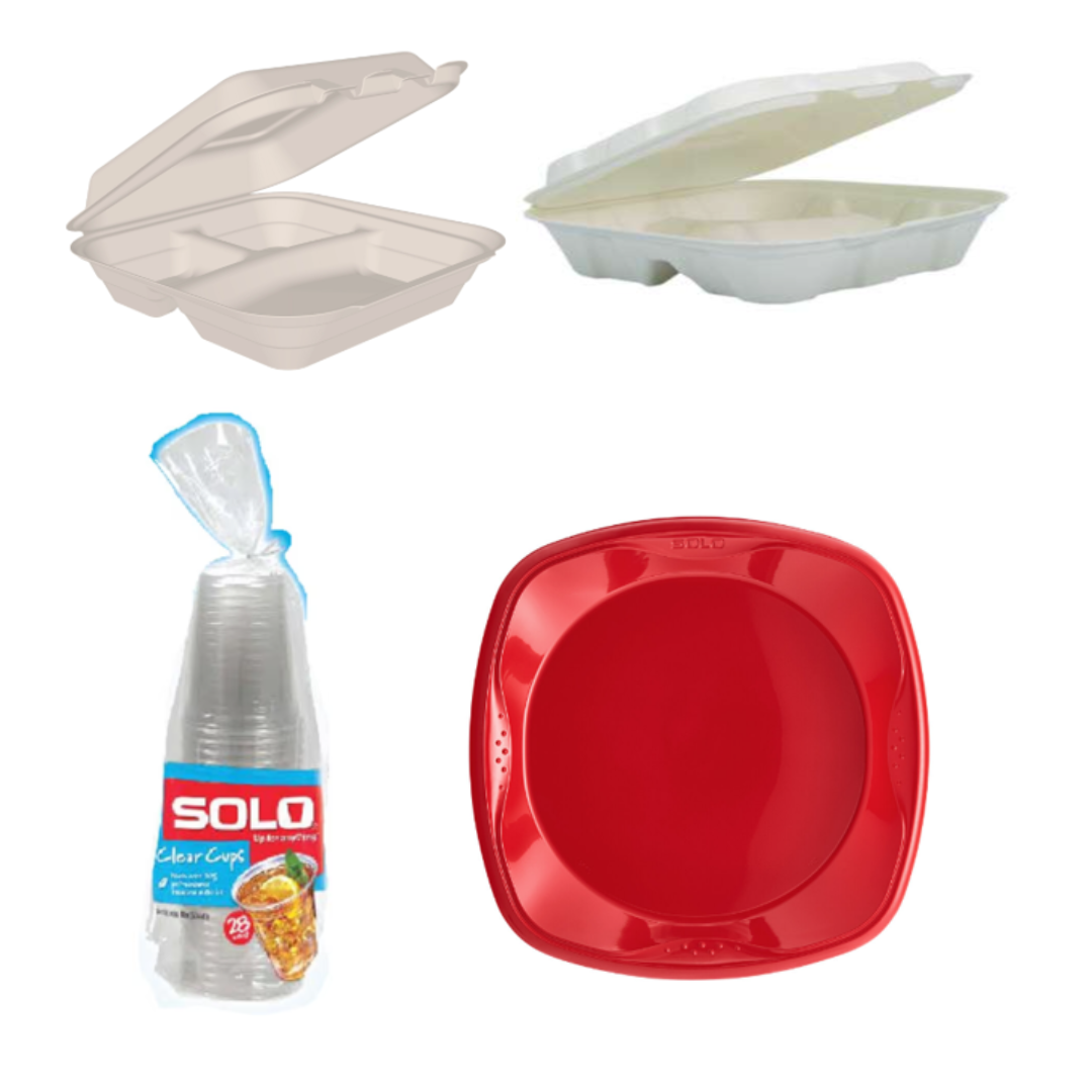 Wholesale Dart Container and Solo Foodservice Products: PFAS-Free Hinged Containers, RPET Cups, and Plastic Plates