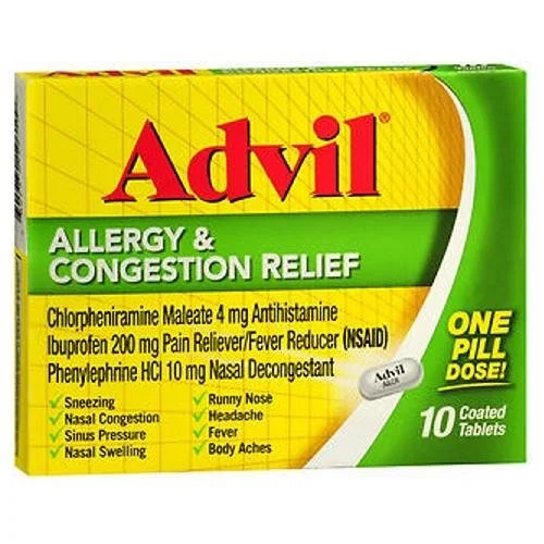 Advil, Allergy Congestion Relief Coated Tablets, 10 Tabs.jpg