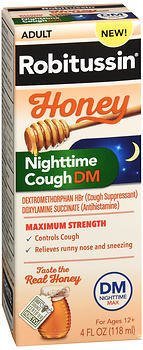 Robitussin, Adult Honey Nighttime Cough DM, 4 Oz.jpg