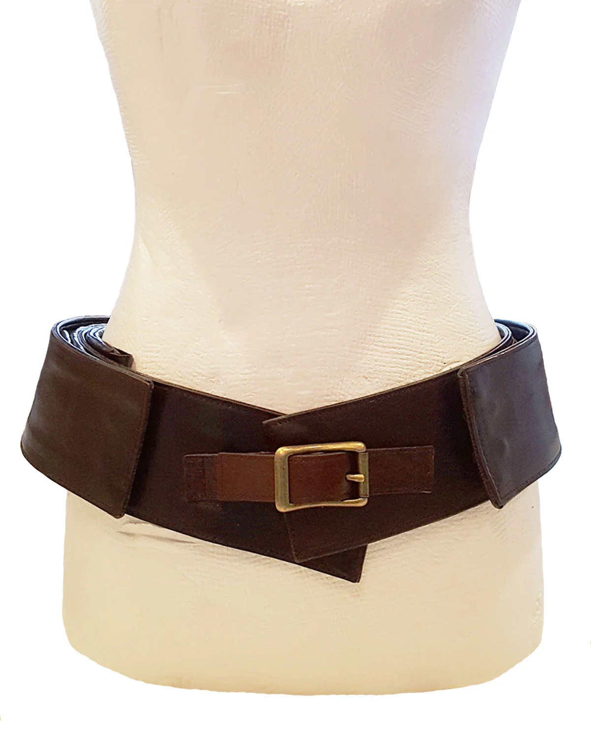 V Style in Brown Leather with Gold Hardware
