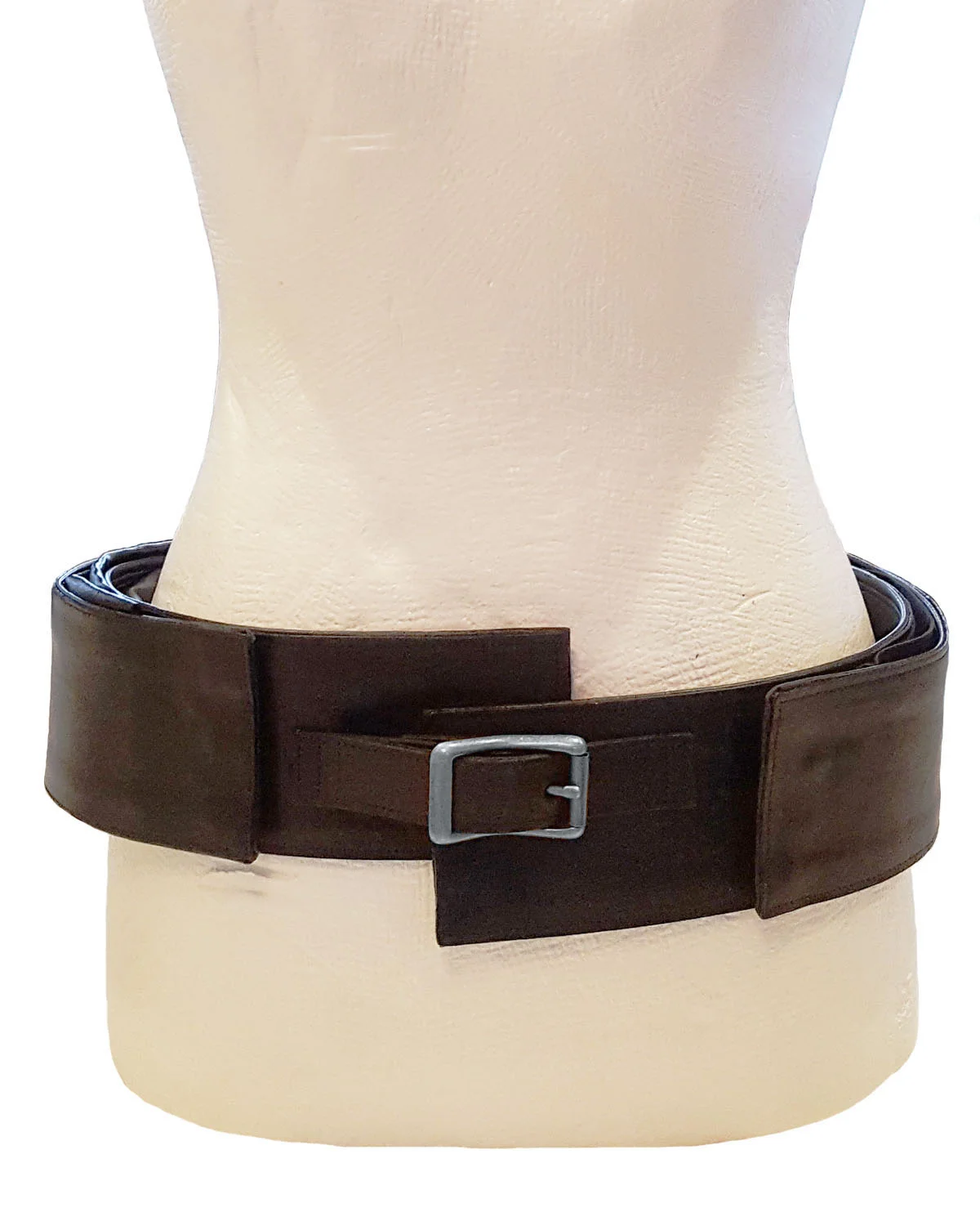 Askew Style in Brown Leather with Silver Hardware