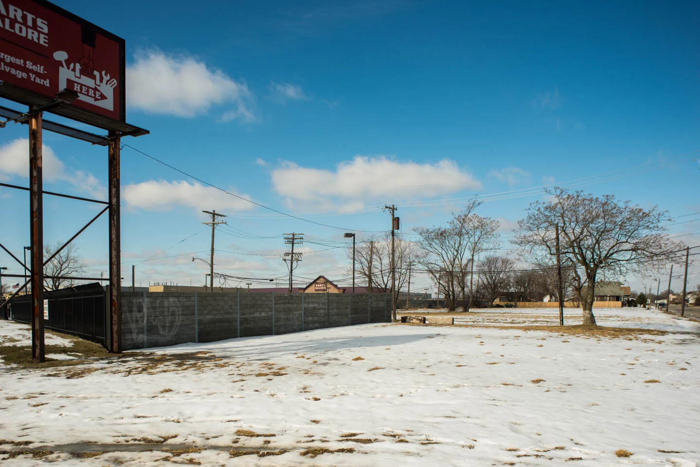 Site of High Speed Gas Station, Epworth St. at West Warren, Detroit, 2018