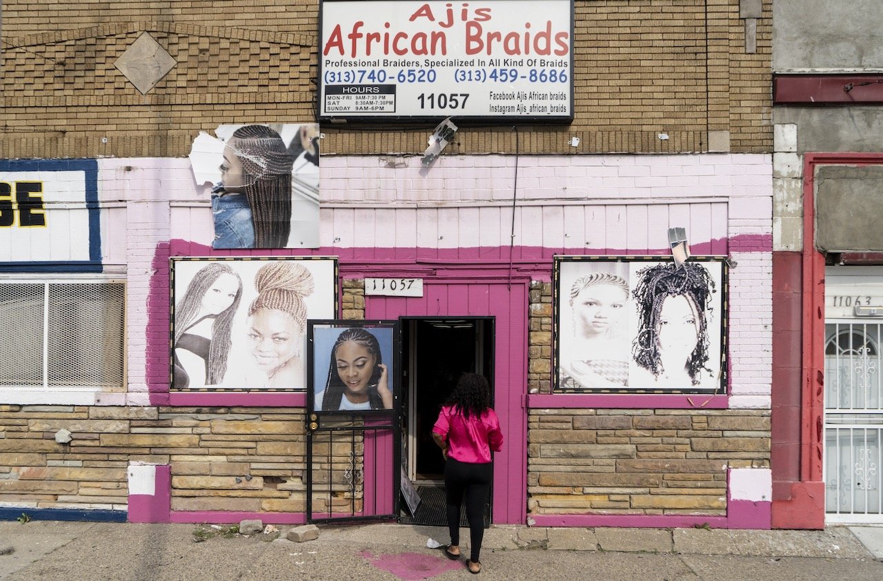 African Braids, 11057 Gratiot Ave., Detroit, June 11, 2023.