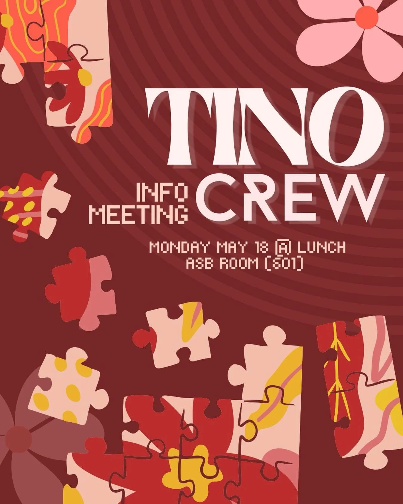 Hey current Sophomores and Juniors!

Are you interested in helping incoming freshmen integrate into Tino? If so, apply to be a Tino Crew Leader for the 2026-2027 school year! Our MANDATORY, but non-binding informational meeting will be on Monday, May