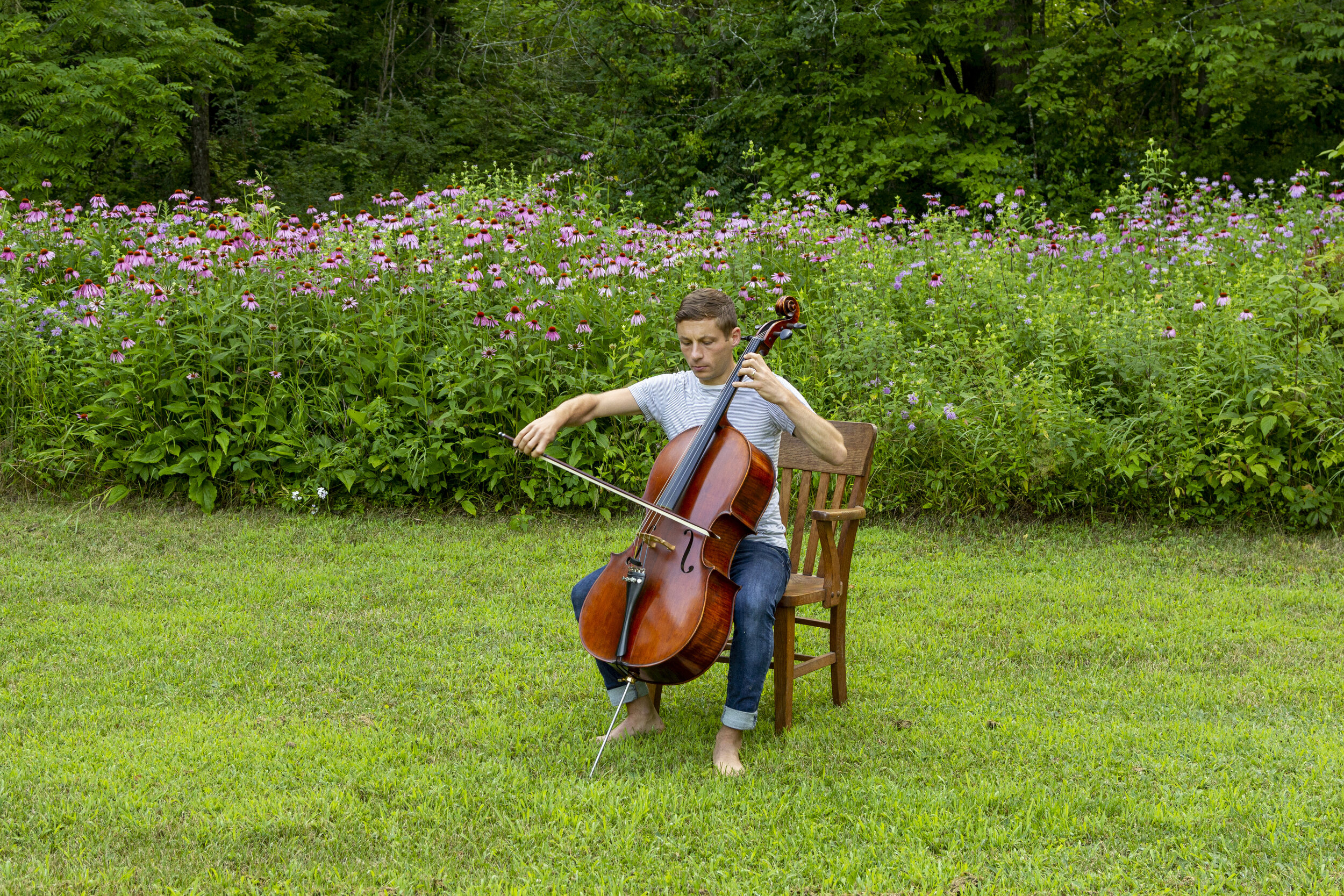  Will Hutnick practicing his cello 