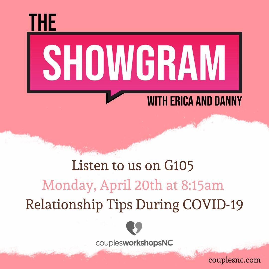 👉 Listen on Monday as we discuss with @g105radio &amp; @ericadelong  a few tips to stay sane as a couple while being cooped up together! Plus - get a free relationship guide to improve things at home 🏡