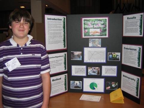 Pallin at his 8th grade Science Fair.