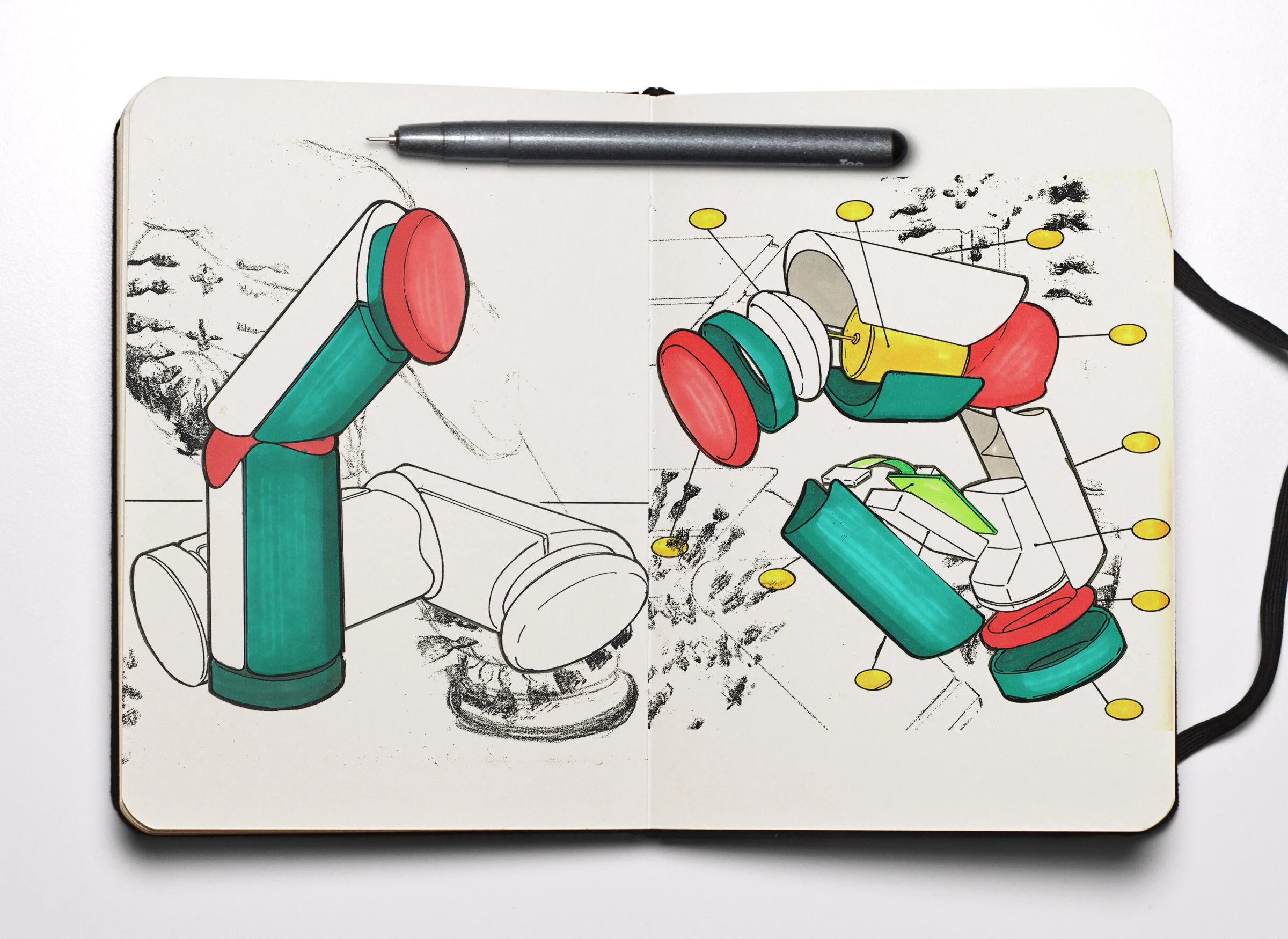 Download Design Sketching Remington Shoe Polisher Derren Toussaint PSD Mockup Templates