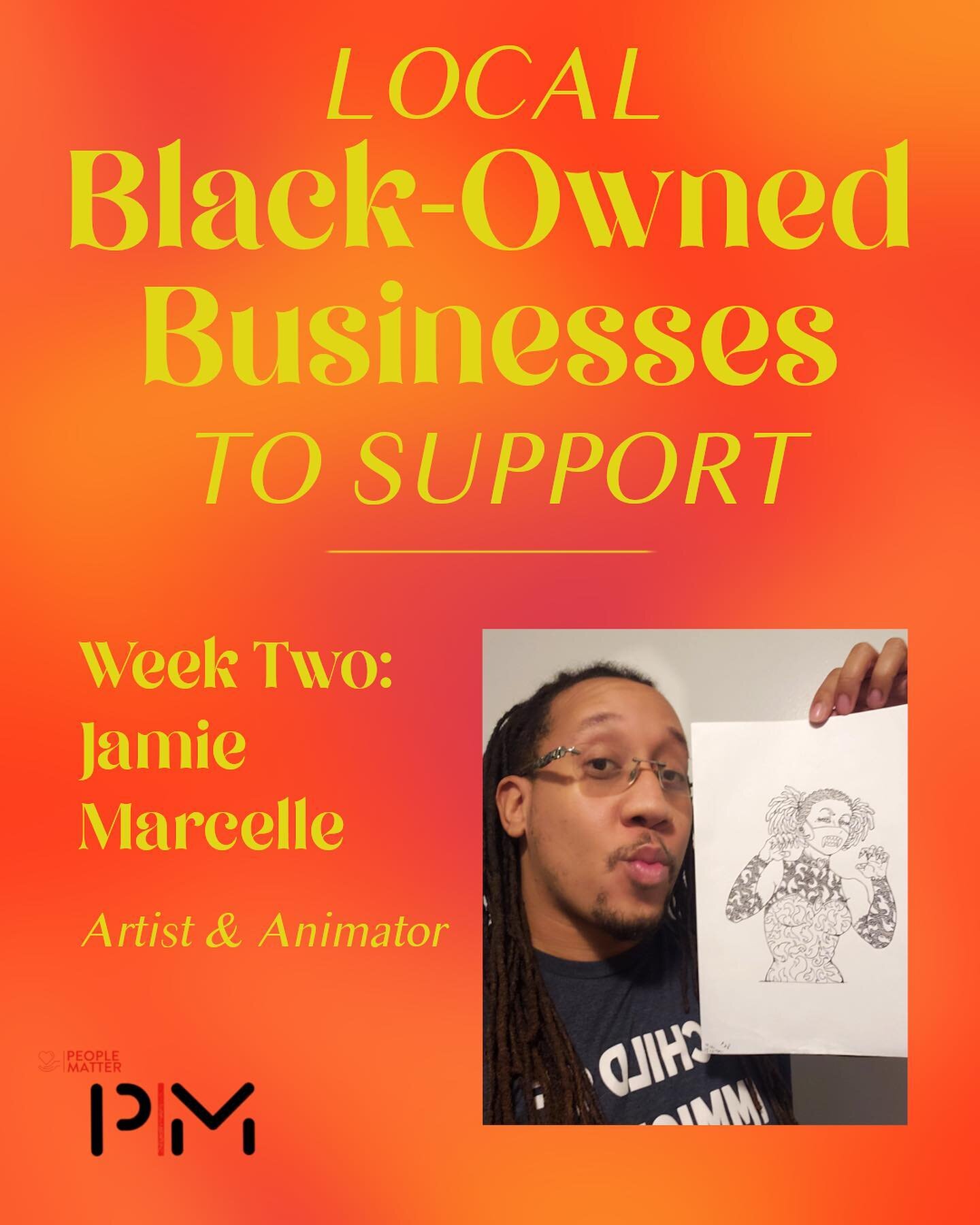 For this holiday season, we are shouting out small black-owned businesses committed to giving back to the black community! 

This week we are highlighting Jamie Marcelle, a Chicago artist and animator. Check out more of his art on Instagram at @jamie