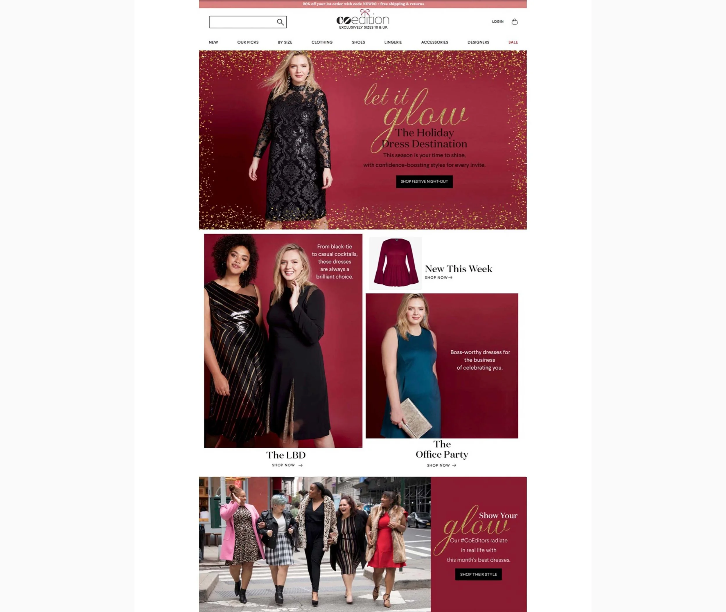 Homepage: Holiday 2018 Let It Glow campaign