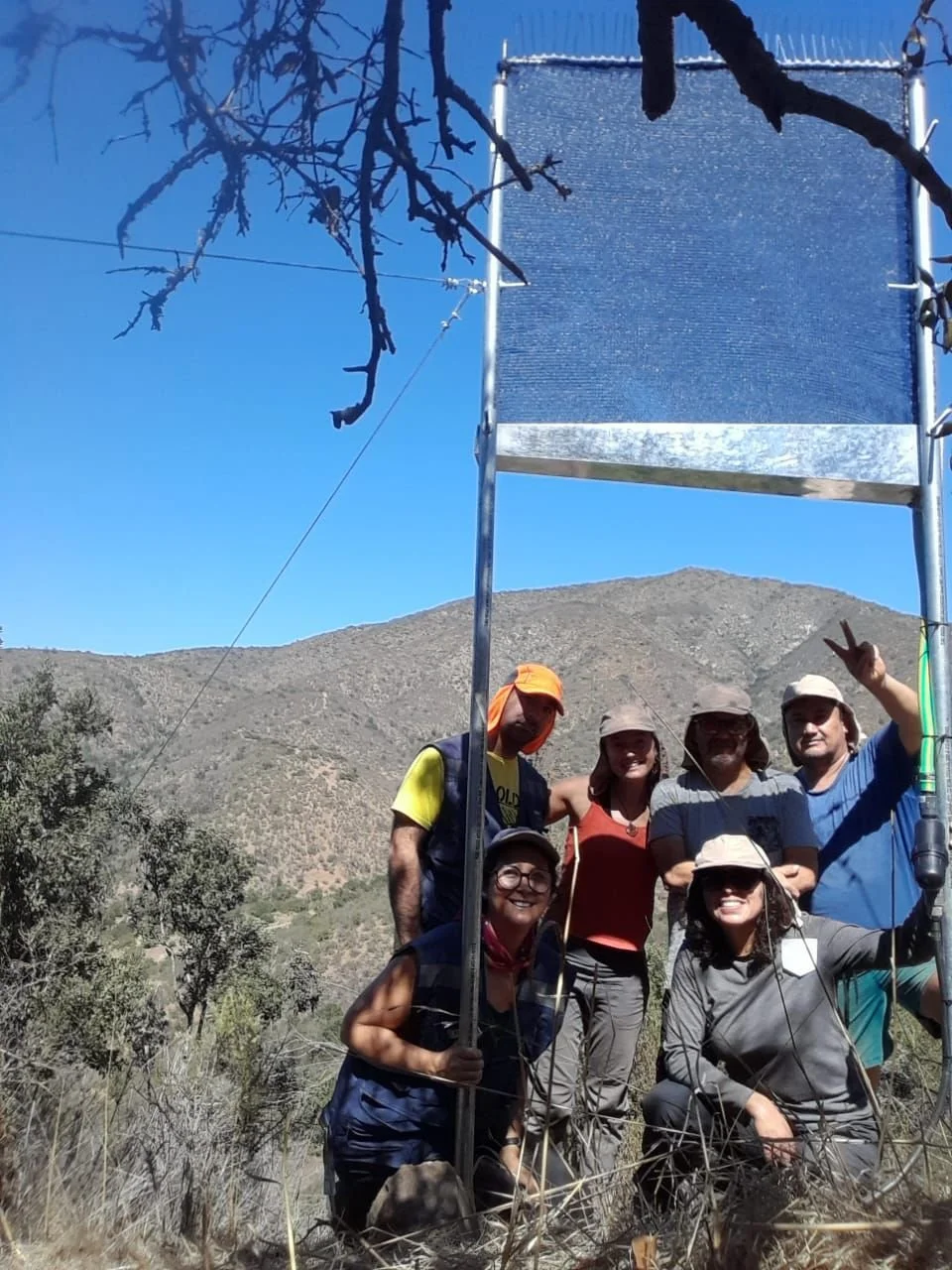 Monitoreo de neblinómetro y estudio para instalar un atrapanieblas en María Pinto