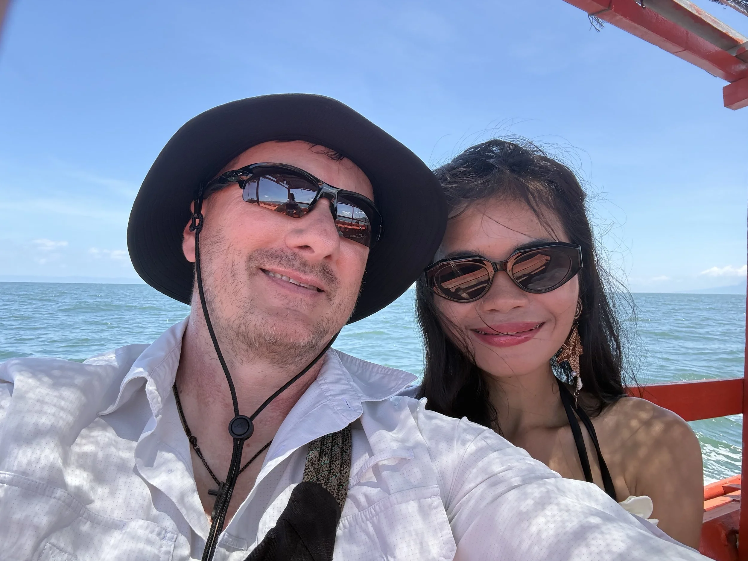 Ferry ride to Rabbit Island in Kep Cambodia