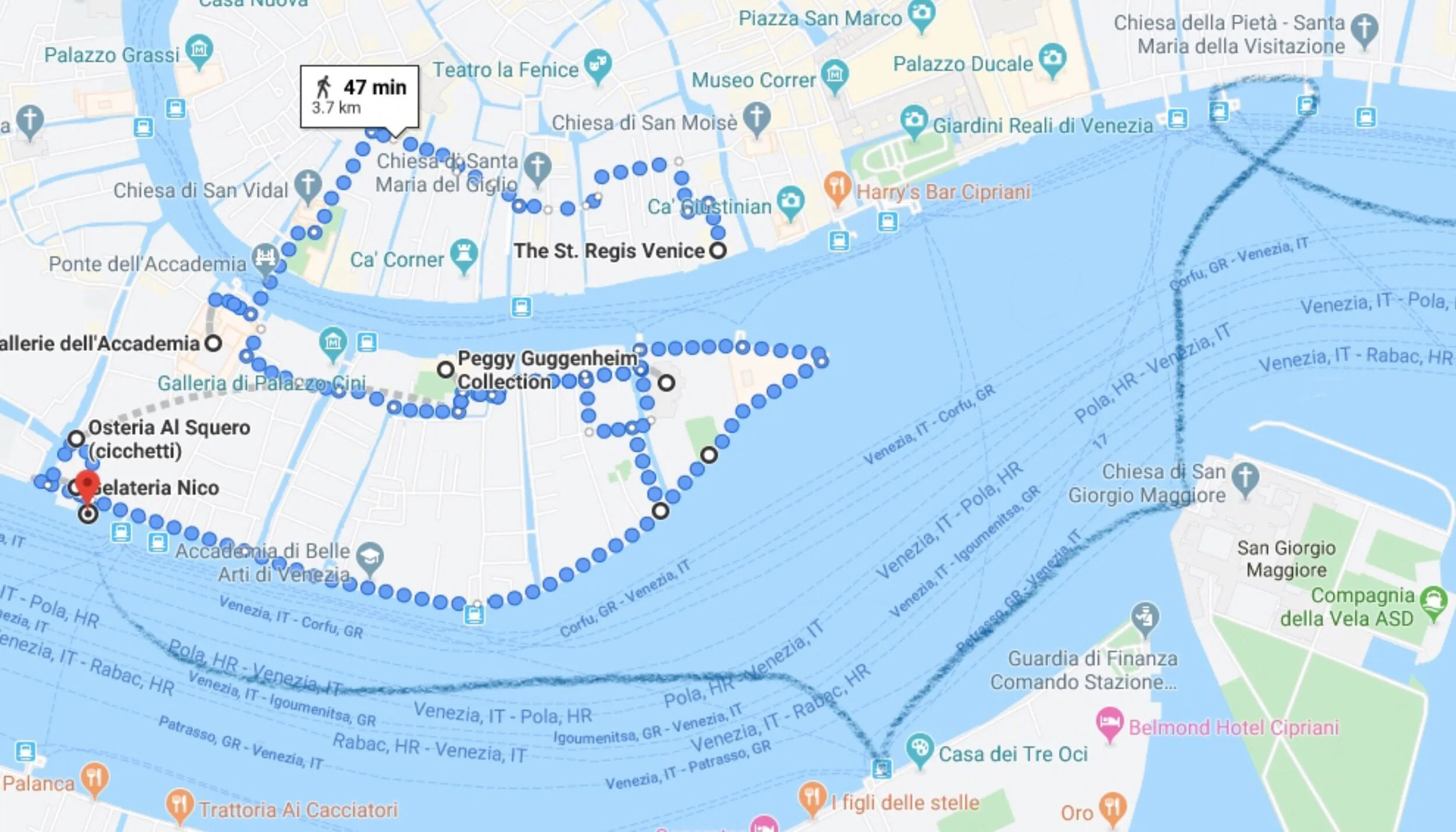 Day 2 Venice walking itinerary through Dorsoduro to the Accademia, Peggy Guggenheim Collection, Santa Maria della Salute and Osteria Al Squero