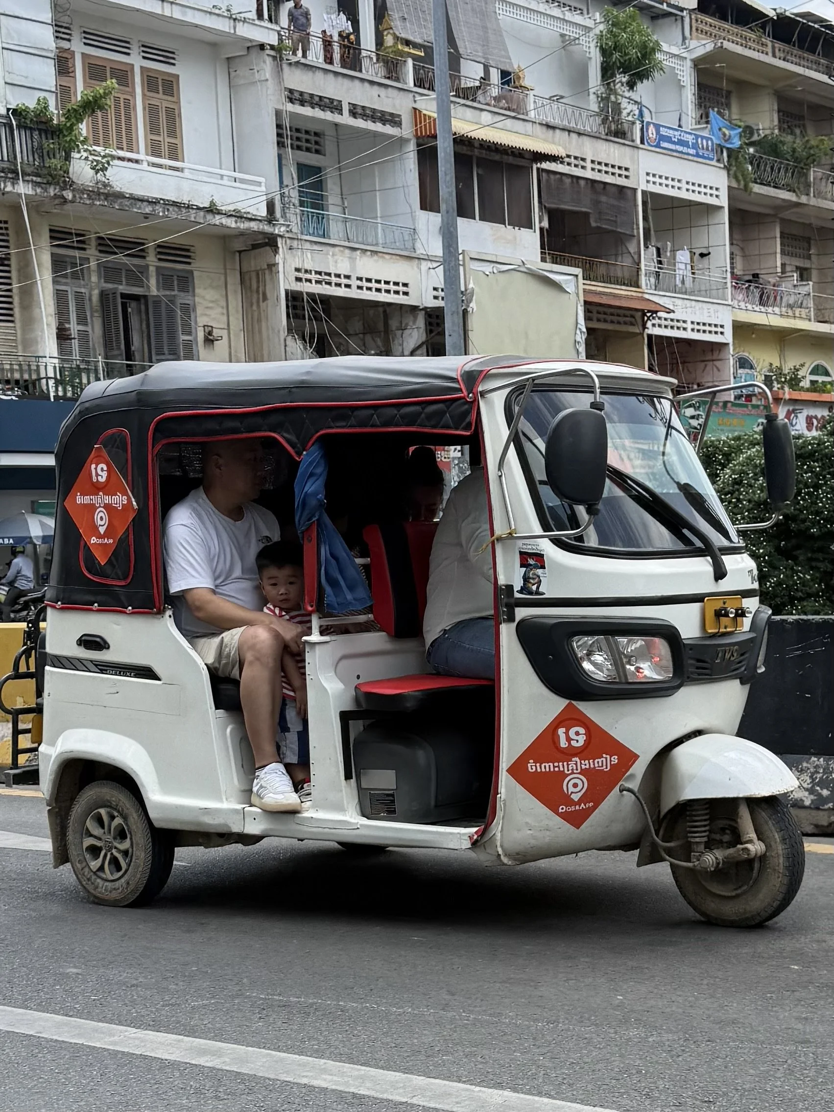 a PassApp tuk tuk in Phnom Penh