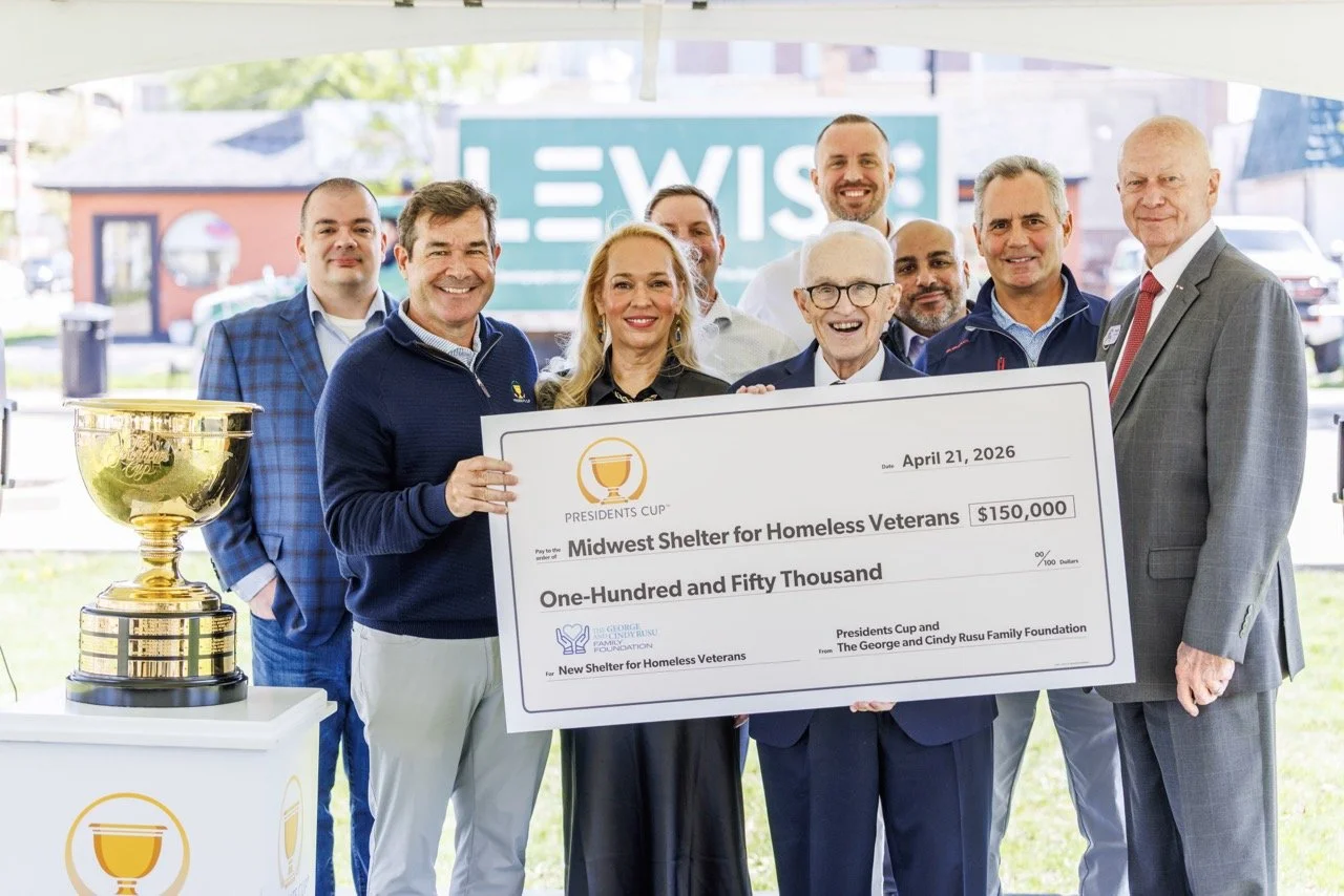 Presidents Cup Continues its Major Impact in DuPage County by Donating $150,000 to the Midwest Shelter for Homeless Veterans in Partnership with the George and Cindy Rusu Family Foundation