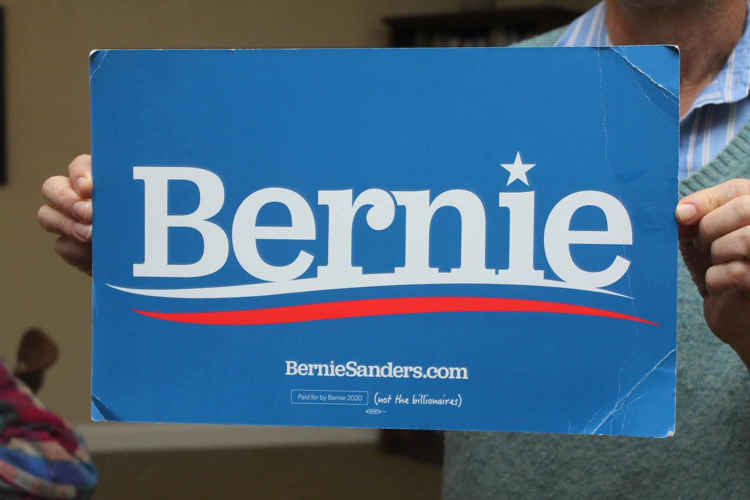 kim's sign for dad...guess who she wants to be president?