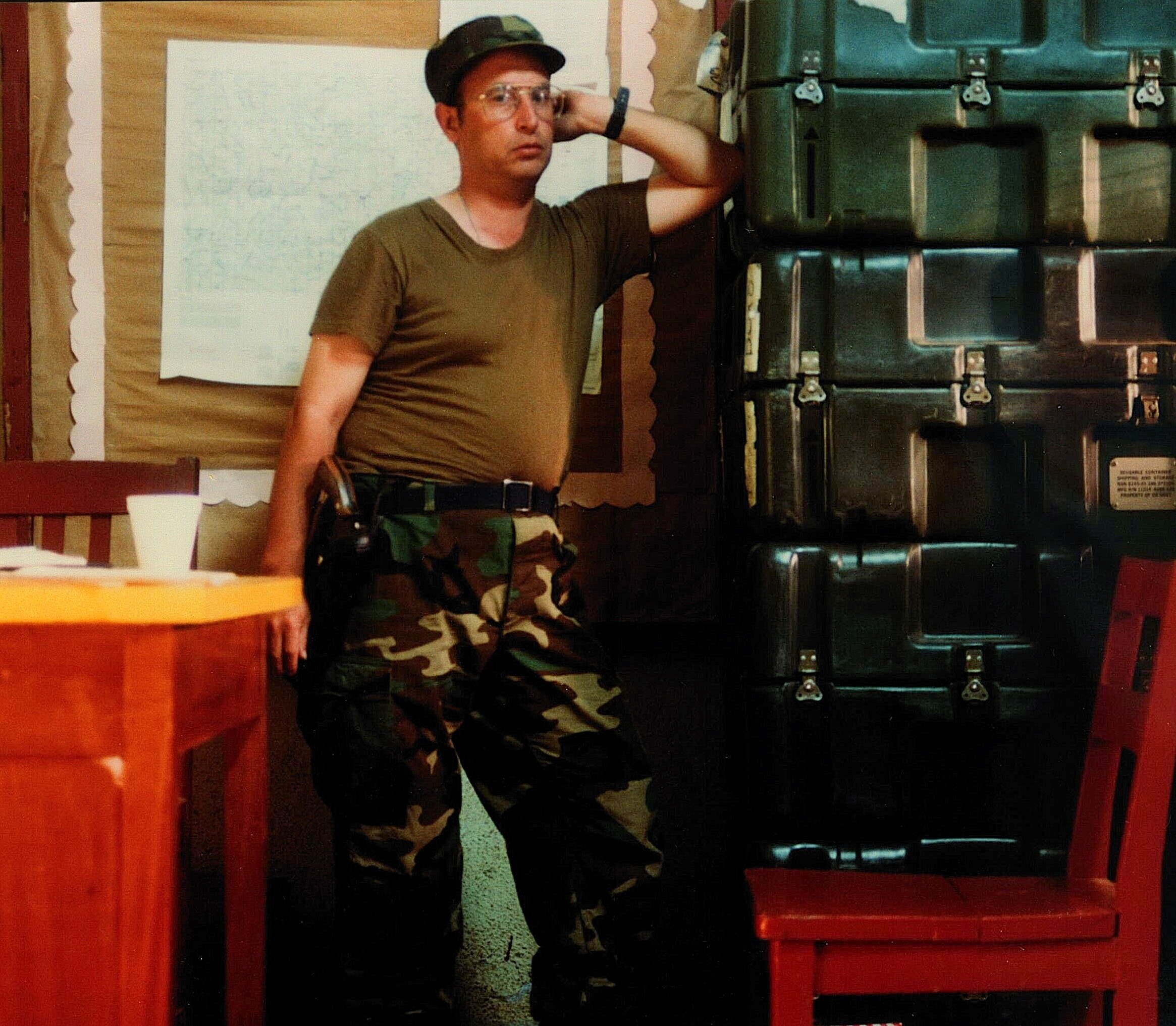 Guarding the M-16s in Panama