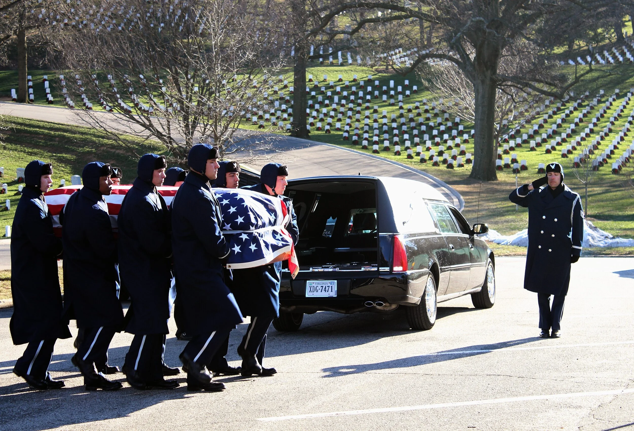 Carrying Al Baxter's casket at Arlington National Cemetery