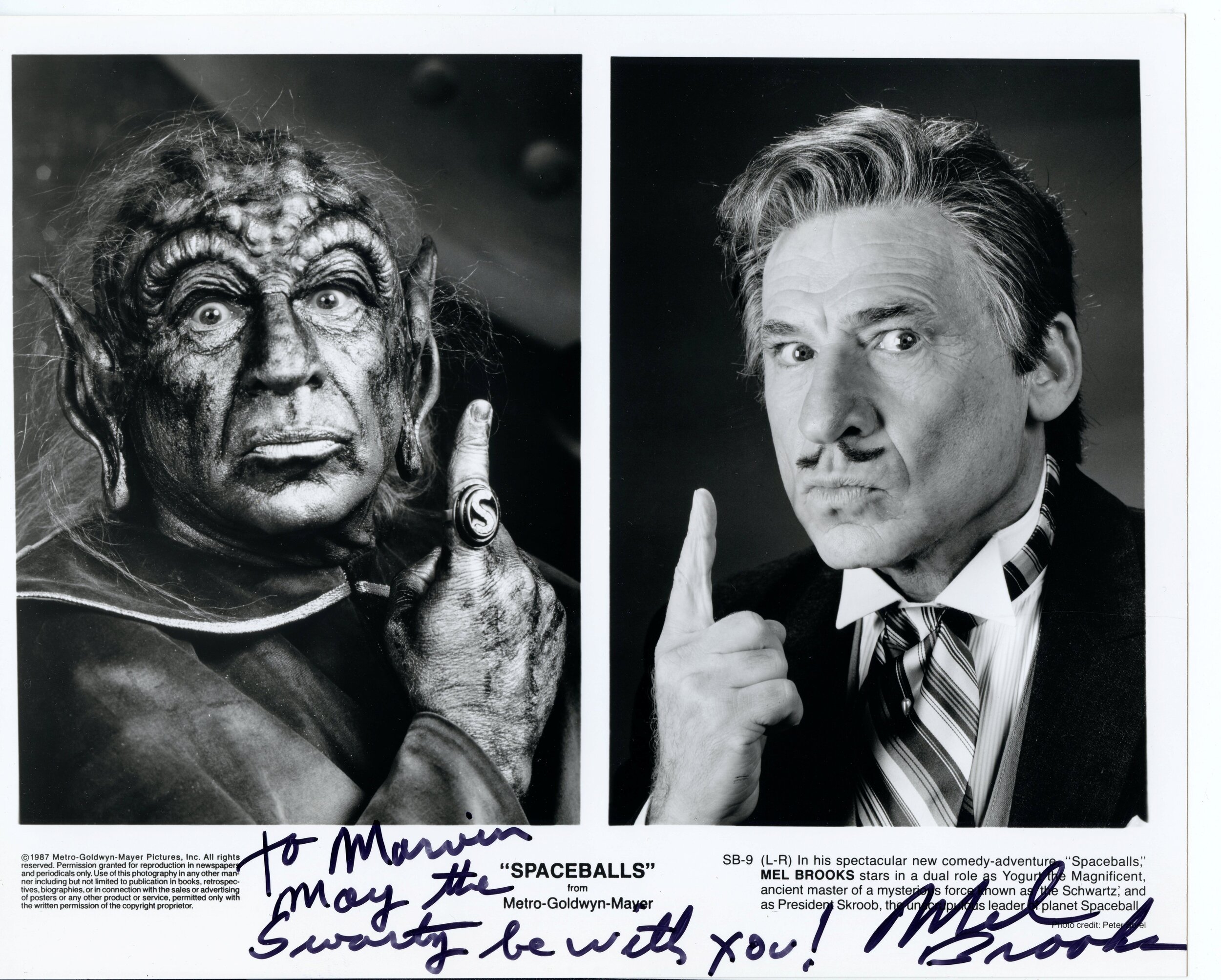 Mel Brooks photo to dad