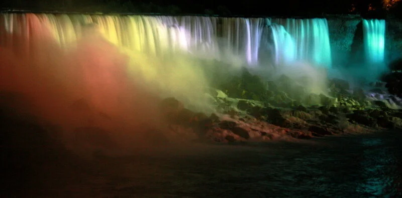 Niagara  Falls at night 