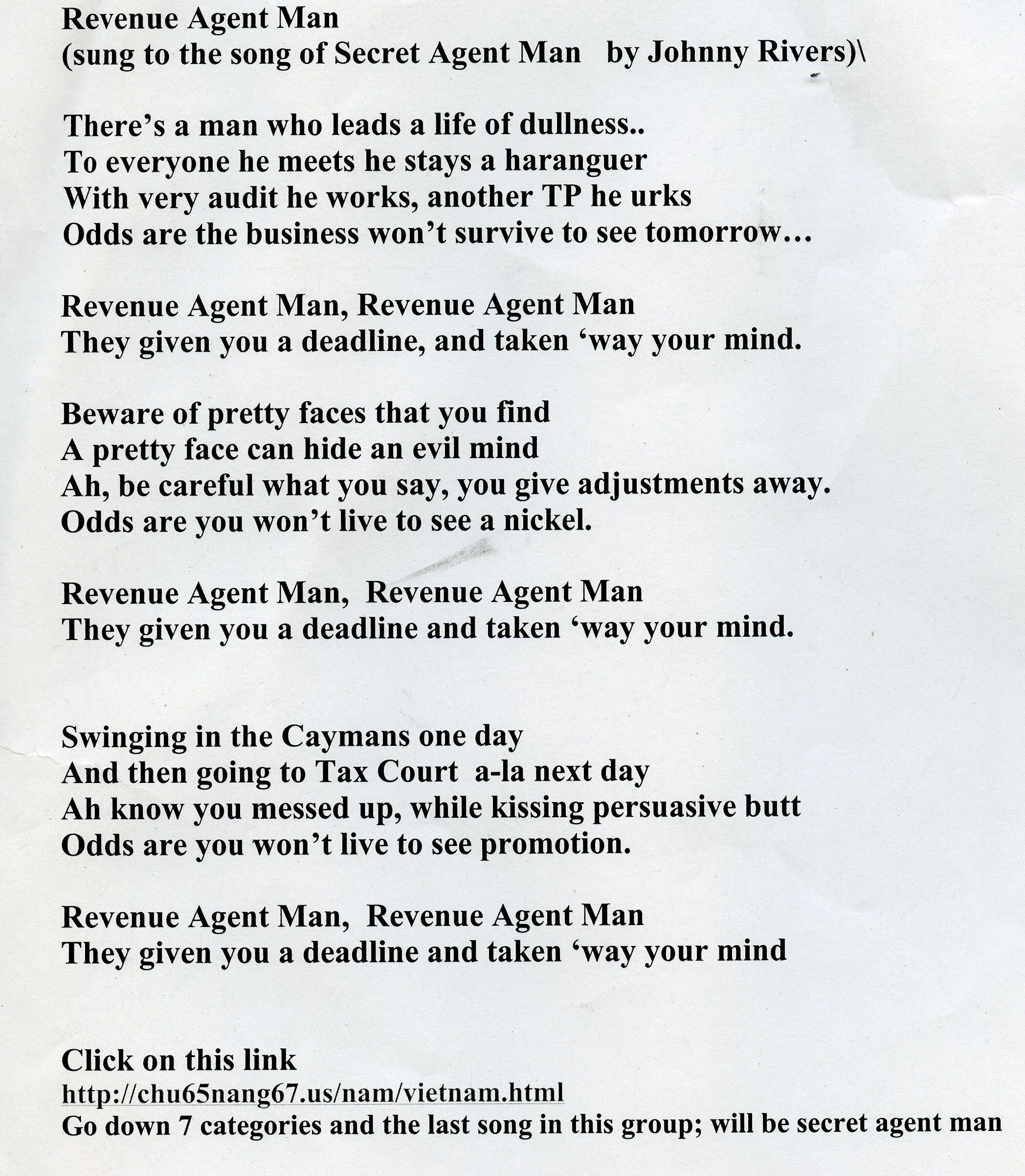  revenue agent man secret agent at maxim retirement 