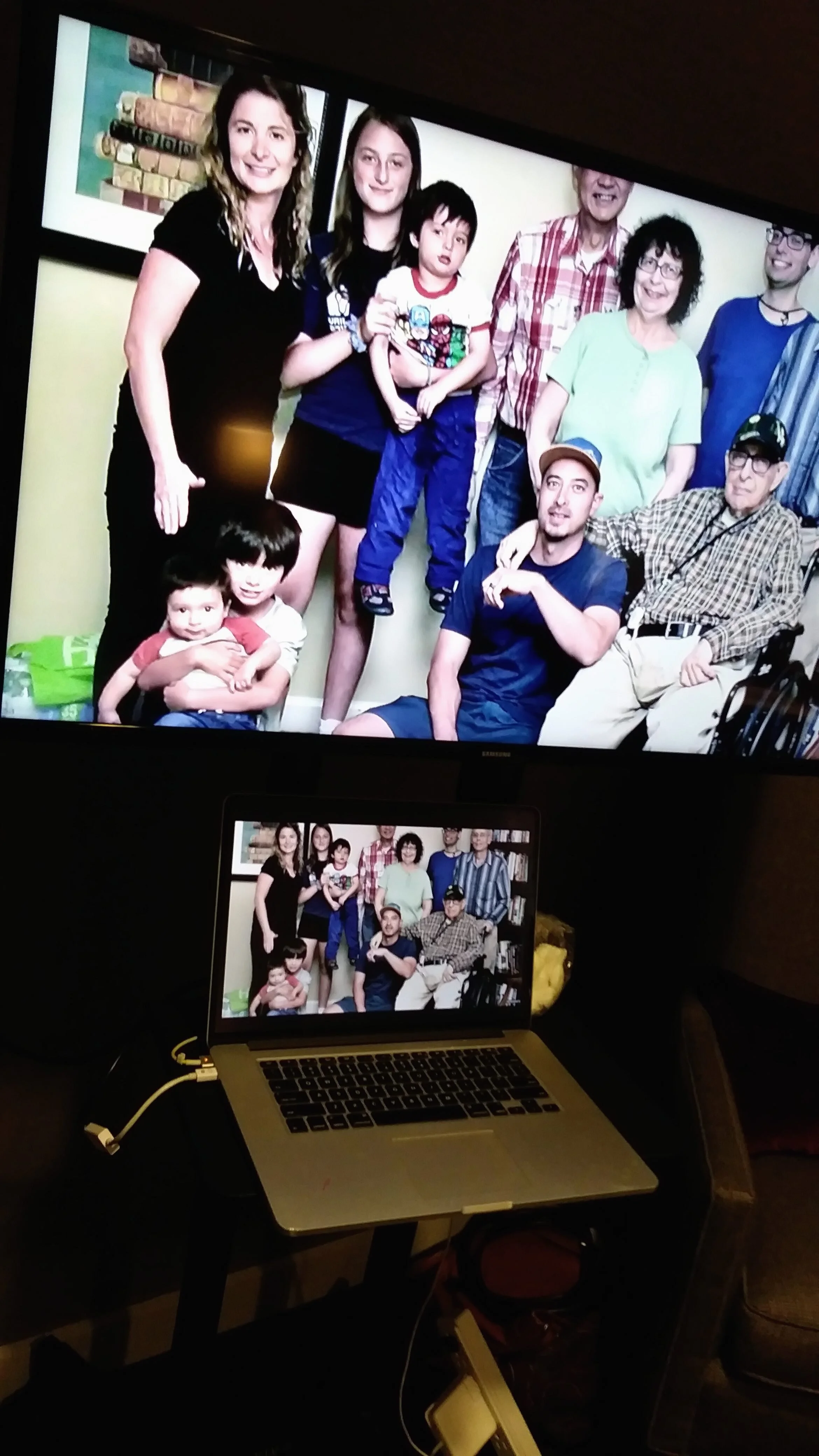 kim slide show at funeral dad