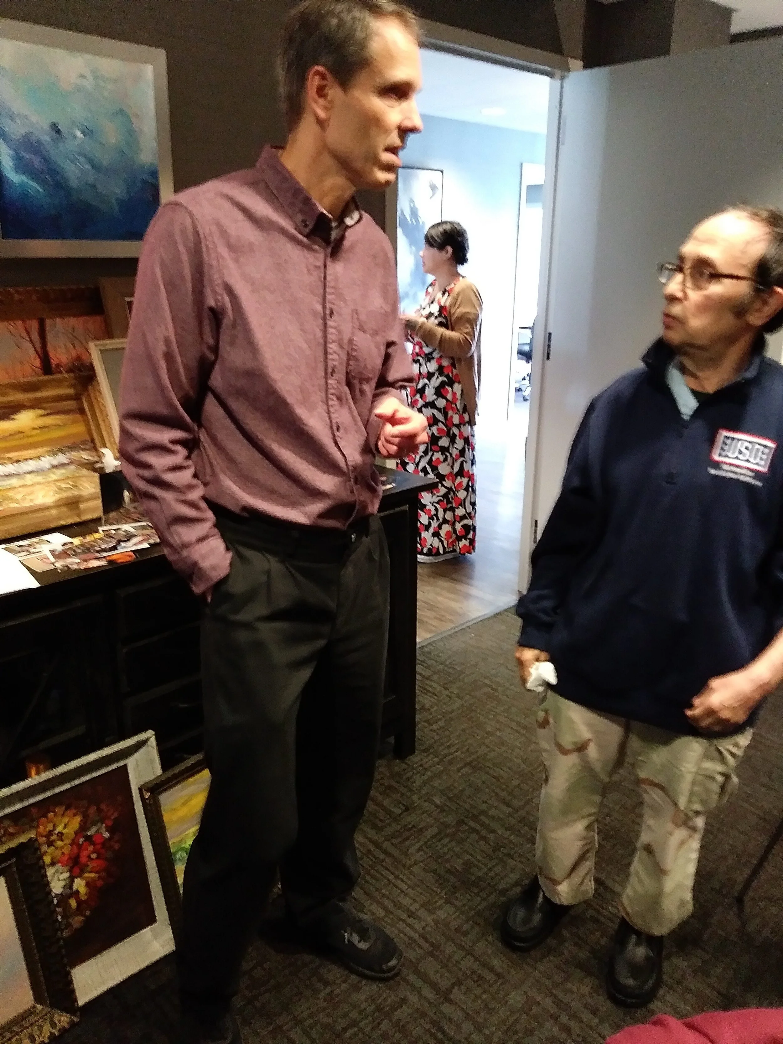 steve and nasa employee at dad funeral service